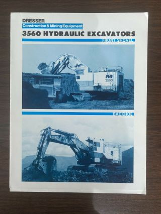Marion Dresser - 3560 Excavator - Vintage Brochure Mining Equipment Orig 1985