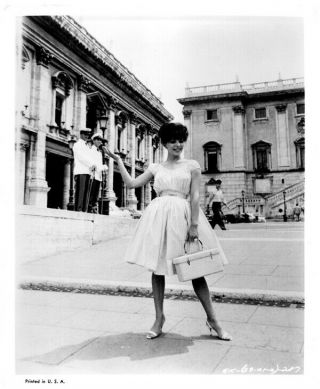 Joan Collins Vintage Portrait Photo Posing In European City
