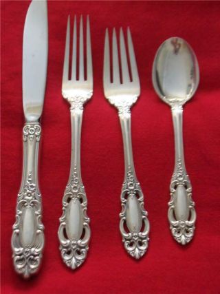 Towle Sterling Silverware Grand Duchess 4 Pc Setting $175 Or Service For 5 $875.