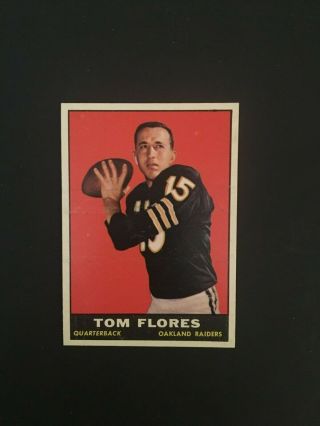1961 Topps Football High Graded Set Break 186 Tom Flores (r)