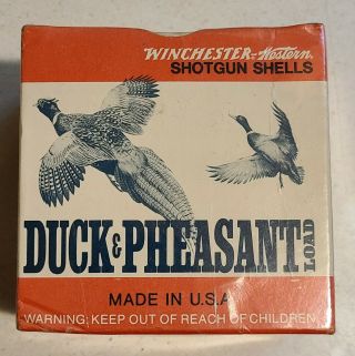 Vintage Shotgun Shell Box - Winchester Western Duck & Pheasant 12 Ga Empty