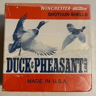 Vintage Shotgun Shell Box - Winchester Western Duck & Pheasant 12 GA Empty 2