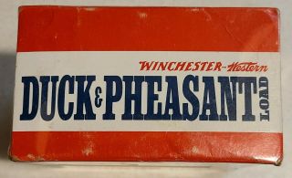 Vintage Shotgun Shell Box - Winchester Western Duck & Pheasant 12 GA Empty 3