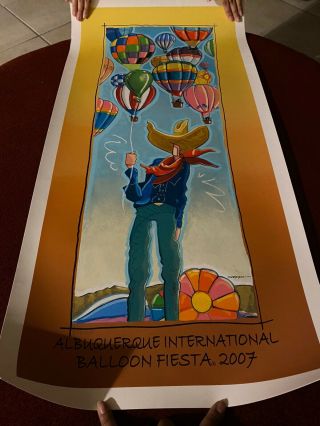 Aibf 2007 Albuquerque Balloon Fiesta Serigraph By Darryl Signed 801 Of 1500