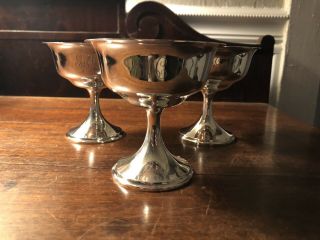 S Kirk & Son Sterling Silver 925 Sherbert Champagne Goblet Cup Set Of 3 Euc