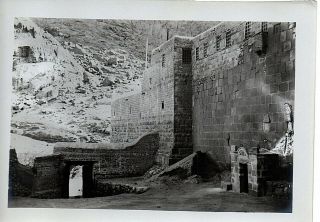 51700.  Vintage 1890 Platinotype Photo Palestine Ancient Hillside Citadel 5 " X 7 "