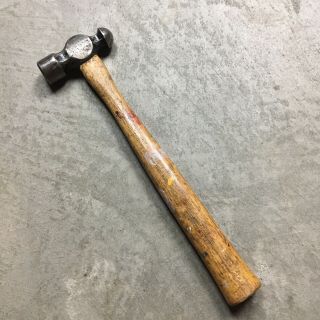 Craftsman Vintage Ball Peen Hammer Tool Auto Body 8 Oz.  Wood Handle Made Usa