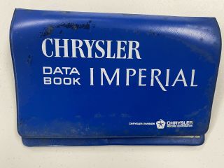 1965 Chrysler Dealer Data Book Binder 65 Yorker Newport 300l Wagon Imperial