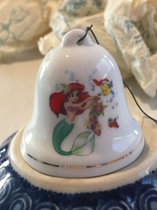 Vintage Ariel Disney Porcelain Bell Ornament