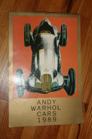 Andy Warhol Mercedes Benz Calendar 1989,  Collectible Car Art Automobilia Vintage
