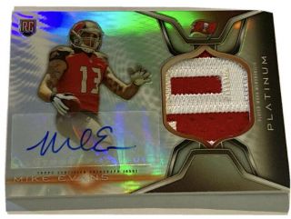2014 Mike Evans Topps Platinum Awesome Patch Auto Autograph Rc Rookie Refractor