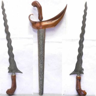 19 Loks Kris Pamengkang Jagad Keris Sword Java Indonesia Dagger Pamor Blade