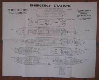 Georgic White Star Line Deck Plan