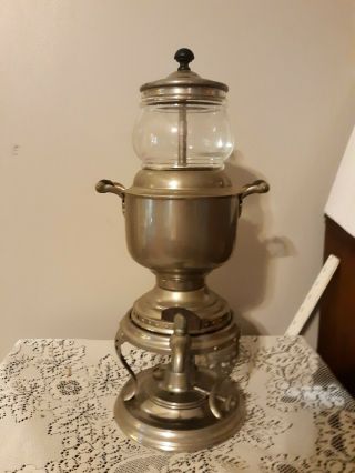 Antique Manning - Bowman Meteor Coffee Percolator With Glass Globe.