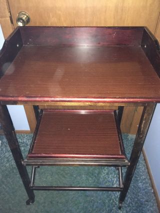 Antique Mahogany Butler’s Tray Table.  Collapsible Tray.  Two Trays.