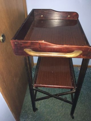 Antique Mahogany Butler’s Tray Table.  Collapsible Tray.  Two Trays. 2