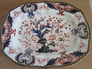 Antique Royal Crown Derby,  England Kings Imari Porcelain 12 " X15 " Platter