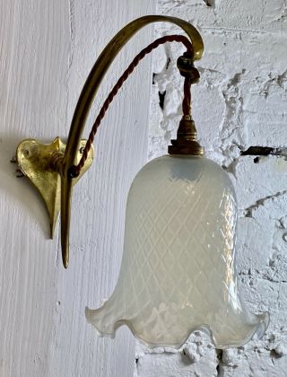 Very Fine Arts & Crafts Brass Wall Light Shade C F A Voysey ?