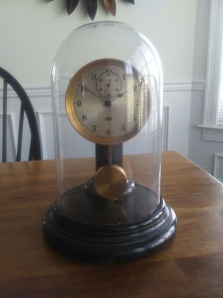 Rare Antique Poole Glass Dime Covered Shelf Clock
