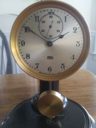 Rare Antique Poole Glass Dime Covered Shelf Clock 2