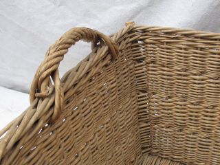 Antique French Wicker Laundry Basket 2