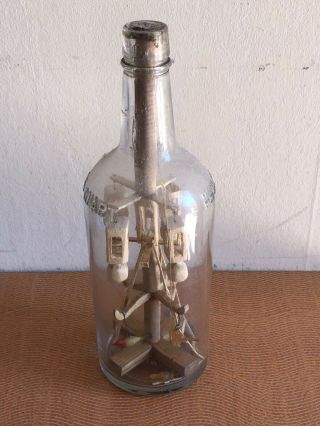 Antique Folk Art American Whimsey Bottle,  Early 20th Century