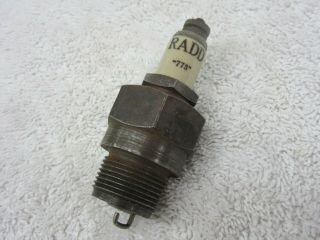 Antique Vintage Radd " 775 " Spark Plug 7/8 " Collectible Dp