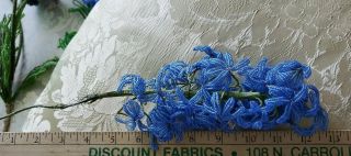 Vintage handmade French Beaded Flower.  Hyacinth. 3