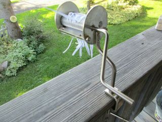 Vintage Telsin Paper Shredder Hand Crank Tool With Table Clamp In Good Shape Nr