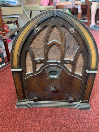 Antique Crosley Radio Model 158 “septet” Cathedral 1933