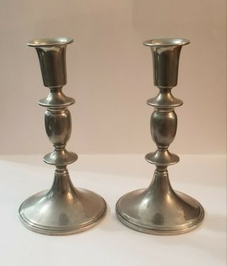Vintage Empire Pewter Weighted Candlestick Holders (1 Pair)
