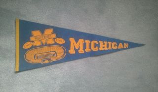 Vintage Felt Wool Pennant University Of Michigan 1879 - 1979 (100 Yrs. ) Wolverines