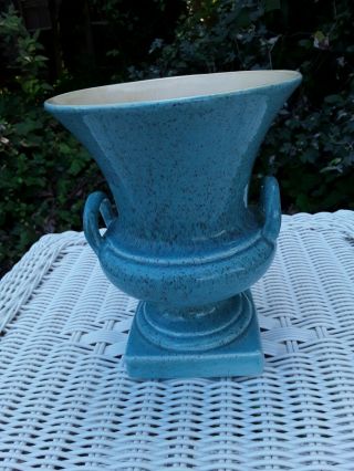 Vintage Red Wing Pottery Robin Egg Blue Speckled 871 Vase Estate