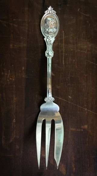 Antique " Medallion " By Hotchkiss And Schreuder,  Sterling Silver Pastry Fork