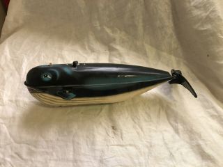 Vintage 13 " Japan Tin Litho Whale Battery Operated Toy Not Missing Parts