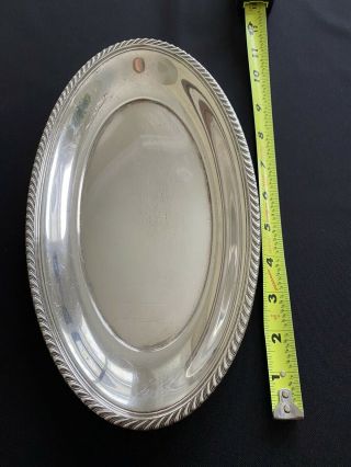 Gorham 210 Sterling Silver Serving/bread Tray Oval 11 1/4 X 6 1/4
