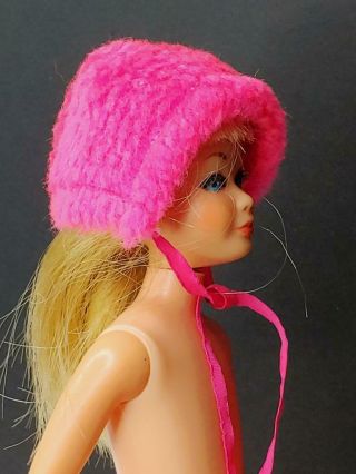 Rare Vintage Mattel Barbie Action Accents 1585 Hot Pink Plush Bonnet
