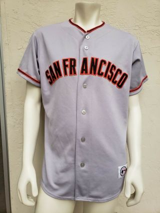 San Francisco Giants Majestic Road Grey Baseball Jersey Large Vtg Euc 90’s