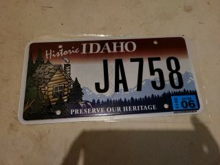 Idaho Preserve Our Heritage License Plate