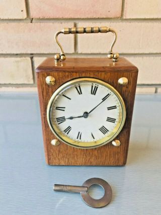 Antique French Carriage Clock Platform Escapement Mv 8 Days Time Piece Only