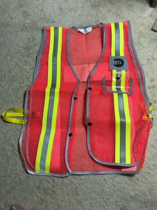 Mta Nyct Authority Reflective Safety Subway Vest Obsolete Nyc Track 2001 2002