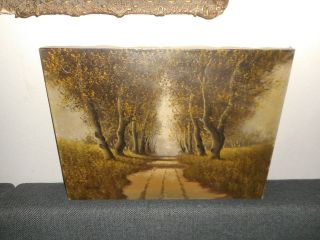Large Old Oil Painting,  { Landscape With Trees,  Signed Verheul }.  Is Antique