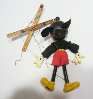 PELHAM WALT DISNEY MICKEY MOUSE MARIONETTE PUPPET DOLL VINTAGE MADE IN ENGLAND 2