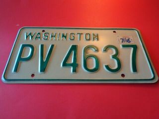1976 Washington State Wa,  Wn Pickup Truck License Plate For 74 - 76 Yom Dmv