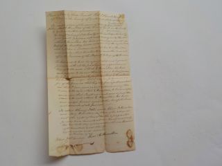Antique Document 1830 Kittery York County Maine Real Estate Paper Vtg Old Land
