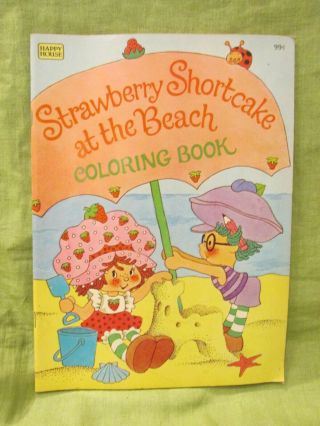 Vintage 198 1strawberry Shortcake At The Beach Coloring Book