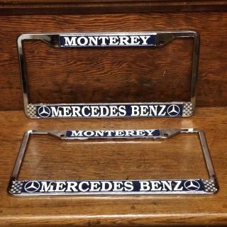 Monterey (california) Mercedes Benz Dealership License Plate Frames,  Set Of 2