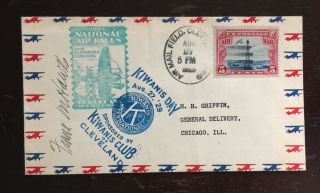 1929 National Air Races Cover Pilot Signed - Frank Hawks