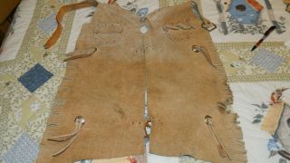 Vintage Kids Leather Chaps Childs Cowboy Cowgirl Brown Riding Western