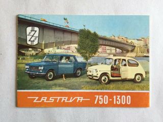 Vintage Zastava 750 - 1300 Advertising Sales Brochure Leaflet